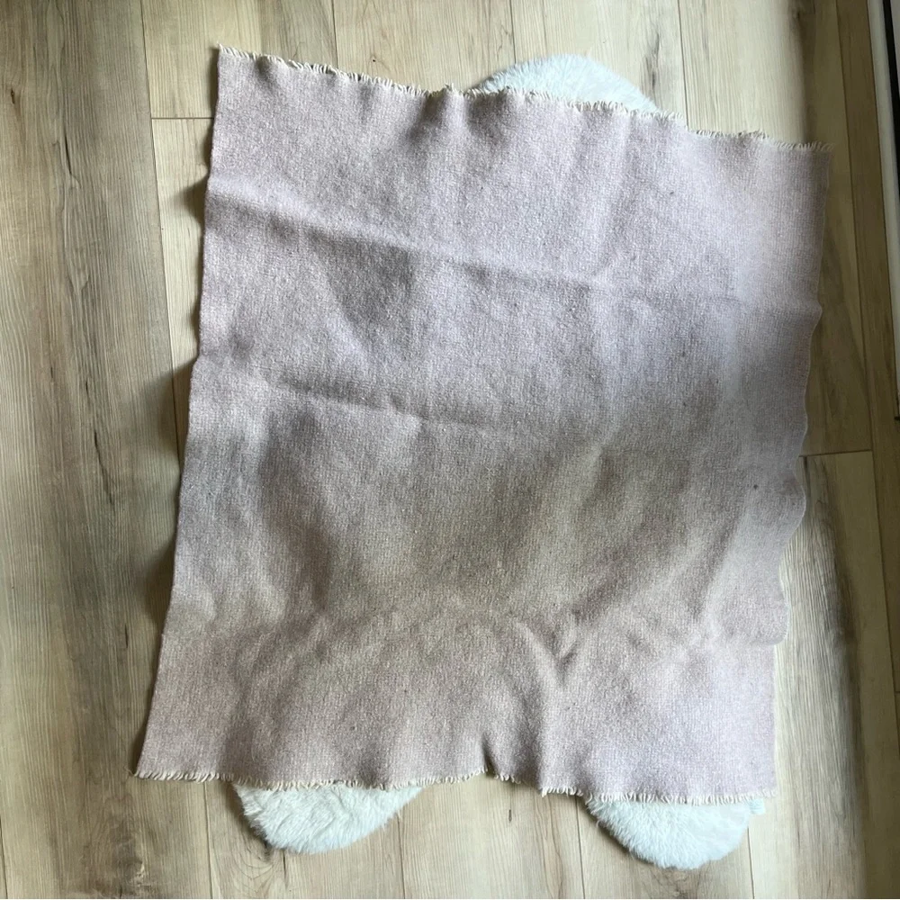 Williams Sonoma Home Wool Mat Rug Mauve Ivory